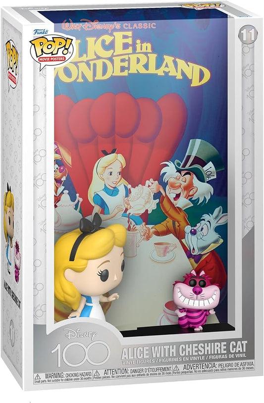 Disney's 100th Anniversary POP! Movie Poster & Figure Alice in Wonderland 9 cm