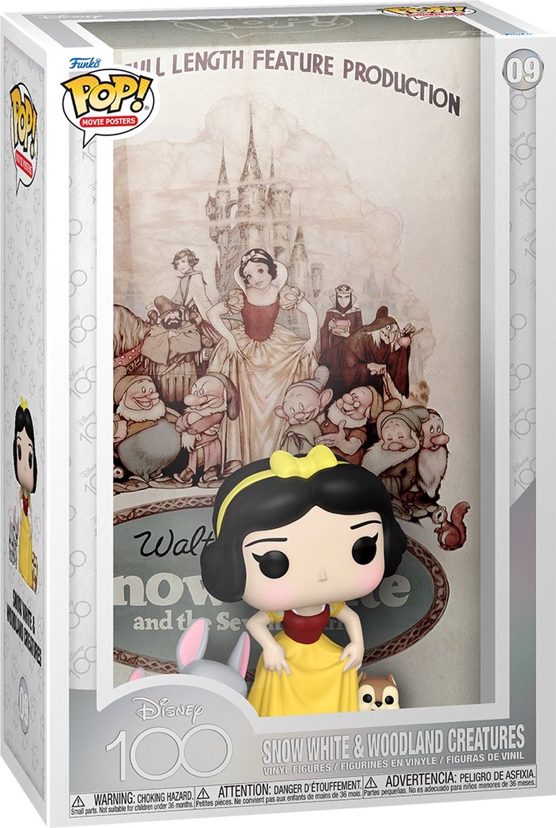 Disney's 100th Anniversary POP! Movie Poster & Figure Snow White 9 cm