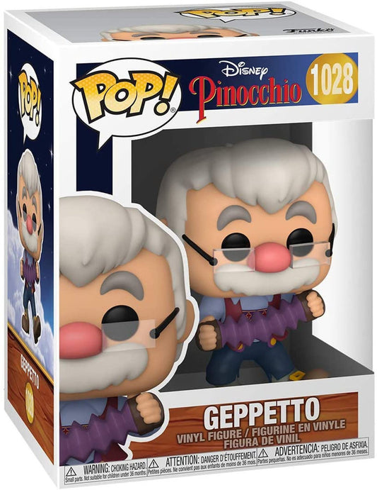 Pinocchio 80th Anniversary POP! Disney Vinyl Figure Geppetto W/Accrdion 9 cm