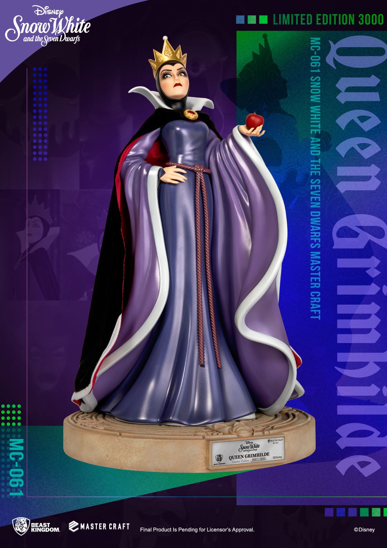 Disney Snow White and the Seven Dwarfs Master Craft Statue Queen Grimhilde 41 cm